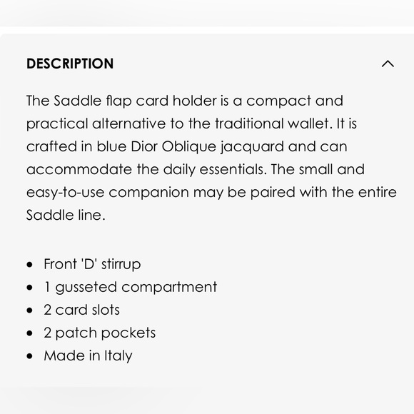 Dior Saddle Flap Card Holder - Picture 8 of 8